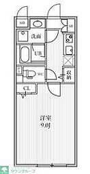 THE PALMS大島 1Kの間取図画像
