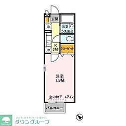 シーサイドスクウェア・Y 1階1Kの間取り