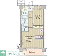ＨＩＧＡＳＨＩＫＯＭＡＴＳＵＧＡＷＡ　ＡＰＡＲＴＭＥＮＴ 2階1LDKの間取り