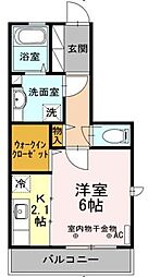 ドムス　Ｙ 2階1Kの間取り
