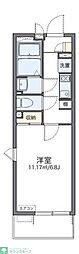 レオネクストル　シエル 3階1Kの間取り