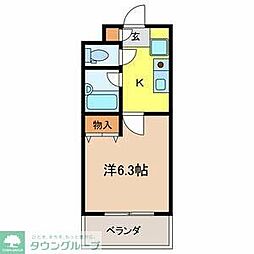 メゾンドゥエスポワール 3階1Kの間取り