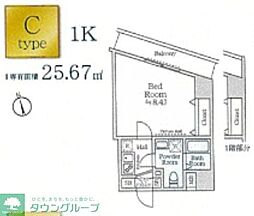 墨田区京島2丁目マンション 1Kの間取図画像