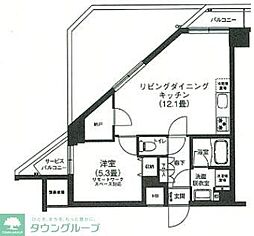アイルプレミアム押上ノルド 1LDKの間取図画像