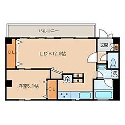 アンビロンM 1LDKの間取図画像