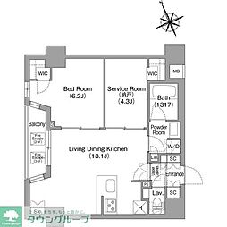コンフォリア中葛西 1SLDKの間取図画像
