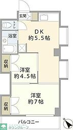 コスモビル 2DKの間取図画像