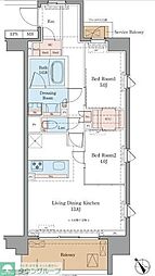 江戸川区松江2丁目マンション 3LDKの間取図画像