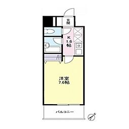 ドゥーエ船堀 1Kの間取図画像