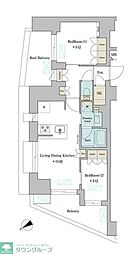 江東区深川2丁目マンション 2LDKの間取図画像
