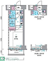 ジェノヴィア押上スカイガーデン 1Kの間取図画像