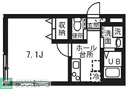 ディアコート南行徳 1Kの間取図画像