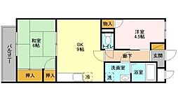 シャトーヤジマ 2LDKの間取図画像