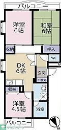 ガーデンタウンウェーブ 3DKの間取図画像