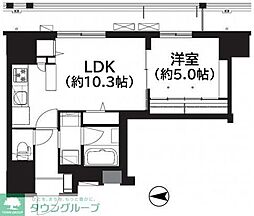 フレンシア菊川 1LDKの間取図画像