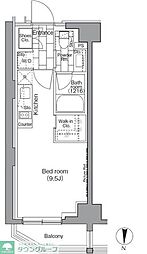 パークハビオ東陽町 ワンルームの間取図画像