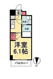 アクサス門前仲町 1Kの間取図画像