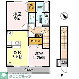 アルシオネT 2DKの間取図画像