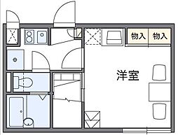 レオパレスアメニティ中葛西 1Kの間取図画像
