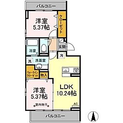 令和ハウス'21 2LDKの間取図画像