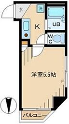 シャンテ扇橋 1Kの間取図画像