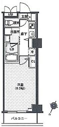 レクシード辰巳スカイガーデンテラス 1Kの間取図画像