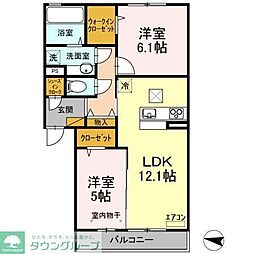オッツ西船橋 2LDKの間取図画像