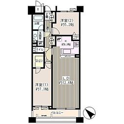ガーデンアヴェニュー妙典 2LDKの間取図画像