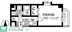 カラコレス篠崎 1Kの間取図画像