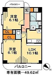 プラン・デスポワール 2LDKの間取図画像