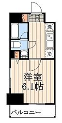 グロースメゾン亀戸 1Kの間取図画像