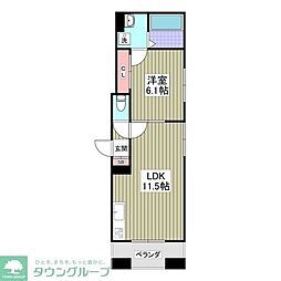 ブリーズコート扇橋 1Kの間取図画像