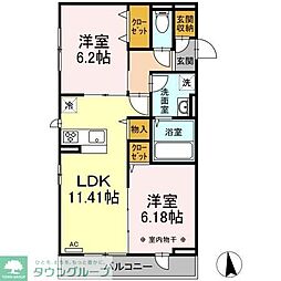 Bambus 1SLDKの間取図画像