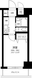 アーバンヒルズ平井 1Kの間取図画像