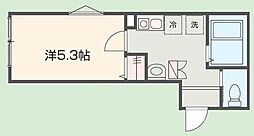 メルディア葛西 1Kの間取図画像