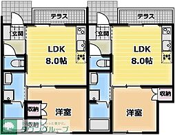 PRIME WOOD SHINOZAKI 1LDKの間取図画像