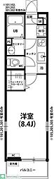 リブリ・ニューフィールド 1Kの間取図画像