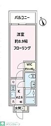 エクセレンティ市川 1Kの間取図画像