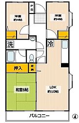 メゾンピュール 3LDKの間取図画像