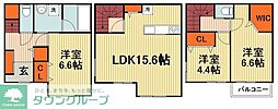 PRIME EDOGAWA 3LDKの間取図画像