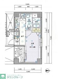 ヴェルト亀戸 1Kの間取図画像