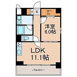 AZZURRO 1LDKの間取図画像