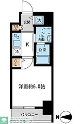 KDXレジデンス大島 1Kの間取図画像