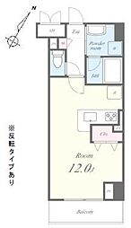 ディライトコート ワンルームの間取図画像