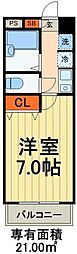 グランシャルム南行徳1 1Kの間取図画像