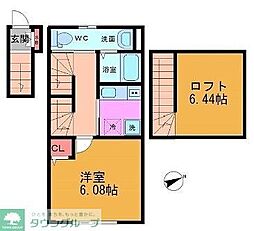 ラルーチェ平井 1Kの間取図画像