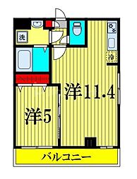 Albion新検見川 1階1LDKの間取り