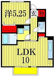 ルミエール 1階1LDKの間取り