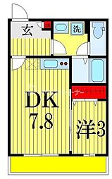 リブリ・アーク 2階1DKの間取り