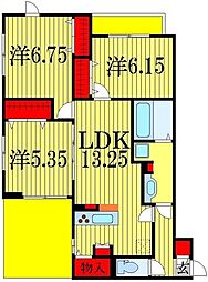 ＲＨＢ幕張本郷 1階3LDKの間取り